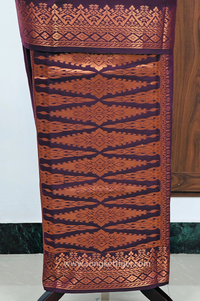 Songket Tenunan Bunga Tabur Mangis Copper