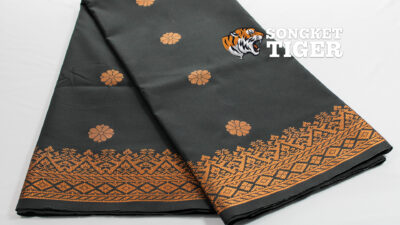 Songket - Bunga Tabur - #01003 - Black x Copper