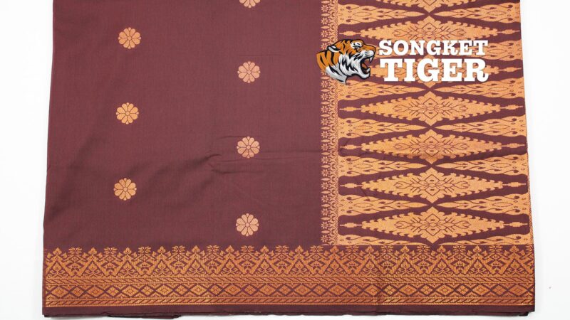 Songket - Bunga Tabur - #01004 - Maroon x Copper - Image 3