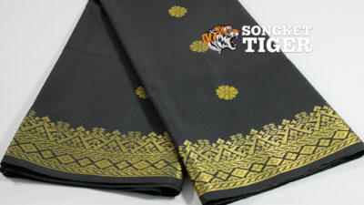 Songket - Bunga Tabur #01001 - Black x Gold