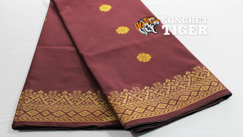Songket - Bunga Tabur #01002 - Maroon x Gold