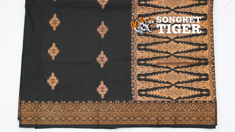 Songket - Diamond Design01 - #01006 - Black x Copper - Image 2