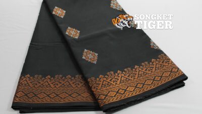 Songket - Diamond Design02 - #01007 - Black x Copper Multicolor