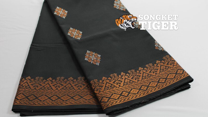 Songket - Diamond Design02 - #01007 - Black x Copper Multicolor