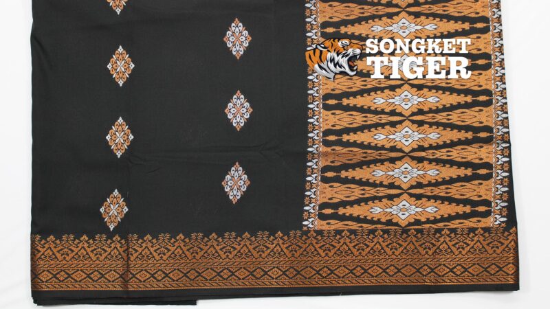 Songket - Diamond Design02 - #01007 - Black x Copper Multicolor - Image 2
